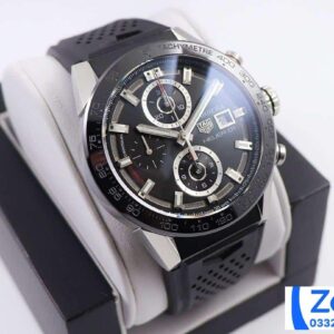 TAG HEUER CARRERA CHORONOGRAPH CAR201Z REP WATCH LUMINOUS NUMBER 43MM 1 ĐỒNG HỒ TAG HEUER CARRERA CHORONOGRAPH CAR201Z REP 11 NAM DÂY CAO SU 43MM (2)