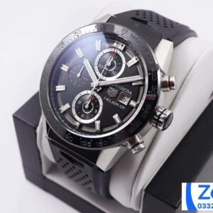 TAG HEUER CARRERA CHORONOGRAPH CAR201Z REP WATCH LUMINOUS NUMBER 43MM 2 ĐỒNG HỒ TAG HEUER CARRERA CHORONOGRAPH CAR201Z REP 11 NAM DÂY CAO SU 43MM (2)