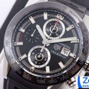 TAG HEUER CARRERA CHORONOGRAPH CAR201Z REP WATCH LUMINOUS NUMBER 43MM 3 ĐỒNG HỒ TAG HEUER CARRERA CHORONOGRAPH CAR201Z REP 11 NAM DÂY CAO SU 43MM (2)