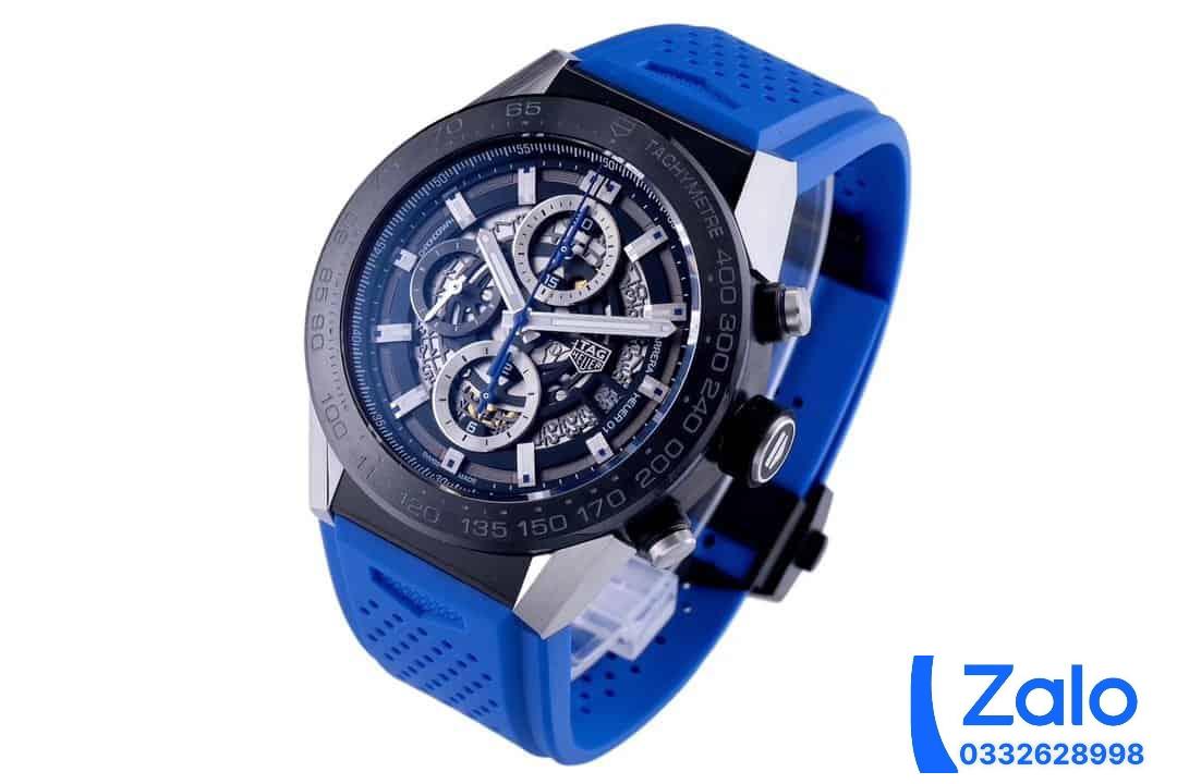 ĐỒNG HỒ TAG HEUER CARRERA CHORONOGRAPH CAR2A1T REPLICA 11 NAM DÂY CAO SU 45MM (2) ĐỒNG HỒ TAG HEUER CARRERA CHORONOGRAPH CAR2A1T REPLICA 11 NAM DÂY CAO SU 45MM (2)