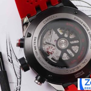 TAG HEUER CARRERA CHORONOGRAPH CAR2A1Z FAKE WATCH RED RUBBER STRAP 45MM 8 ĐỒNG HỒ TAG HEUER CARRERA CHORONOGRAPH CAR2A1Z REPLICA CAO CẤP 45MM (2)