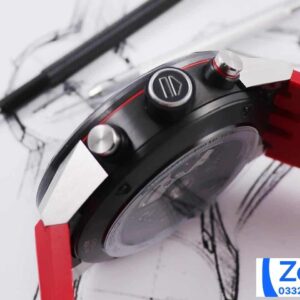 TAG HEUER CARRERA CHORONOGRAPH CAR2A1Z FAKE WATCH RED RUBBER STRAP 45MM 4 ĐỒNG HỒ TAG HEUER CARRERA CHORONOGRAPH CAR2A1Z REPLICA CAO CẤP 45MM (2)