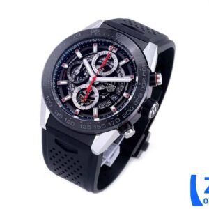 TAG HEUER CARRERA CHORONOGRAPH CR2A1Z BLACK RUBBER STRAP REP WATCH 45MM 1 ĐỒNG HỒ TAG HEUER CARRERA CHORONOGRAPH CR2A1Z DÂY CAO SU ĐEN REP 11 45MM (2)