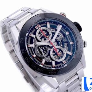 TAG HEUER CARRERA SKELETON CHORONOGRAPH CAR201V FAKE WATCH BLACK DIAL 45MM 5 ĐỒNG HỒ TAG HEUER CARRERA SKELETON CHORONOGRAPH CAR201V REPLICA CAO CẤP 45MM (2)