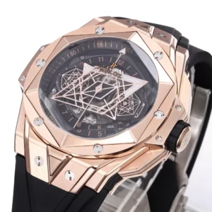 ĐỒNG HỒ NAM HUBLOT BIG BANG REPLICA ROSE GOLD MẶT ĐEN 45MM 5 ĐỒNG HỒ NAM HUBLOT BIG BANG REPLICA ROSE GOLD MẶT ĐEN 45MM (1)