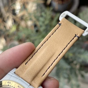 ROLEX DAYTONA DIW WHITE CARBON REPLICA WATCHES YELLOW DIAL 40MM 6 ĐỒNG HỒ ROLEX DAYTONA DIW CARBON REPLICA 11 DÂY MÀU NÂU 40MM (2)