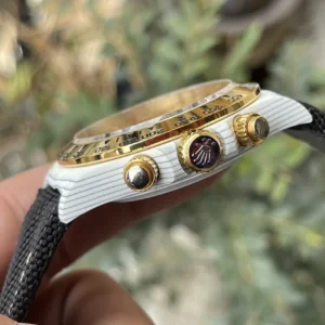 ROLEX DAYTONA BEST COPIES DIW BLACK FABRIC STRAP CARBON 40MM 4 ĐỒNG HỒ ROLEX DAYTONA DIW REPLICA 11 VỎ CARBON TRẮNG 40MM (2)