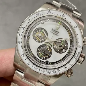 ĐỒNG HỒ ROLEX DAYTONA SKELETON REPLICA 1:1 DÂY KIM LOẠI 40MM 1 DONG HO ROLEX DAYTONA SKELETON REPLICA 11 DAY KIM LOAI 40MM 7