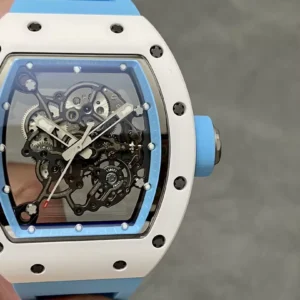 RICHARD MILLE RM055 REPLICA WATCH CERAMIC BLUE RUBBER STRAP BBR FACTORY 45MM 1 ĐỒNG HỒ CHẾ TÁC RICHARD MILLE RM055 NAM DÂY CAO SU REPLICA BBR FACTORY 45MM