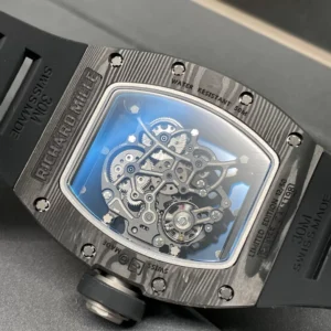 RICHARD MILLE RM055 BLACK CARBON REPLICA WHITE DIAL WATCH BBR V3 45MM 7 ĐỒNG HỒ CHẾ TÁC RICHARD MILLE RM055 NAM VỎ CARBON REPLICA CAO CẤP NHÀ MÁY BBR V3 45MM