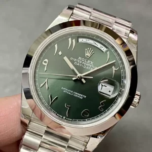 ROLEX DAY-DATE 228236 REPLICA WATCH VONFRAM STEEL GREEN DIAL GM FACTORY 40MM 3 ĐỒNG HỒ CHẾ TÁC ROLEX DAY-DATE 228236 REPLICA 1:1 THÉP VONFRAM MẶT XANH GM FACTORY 40MM