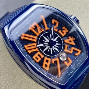 FRANCK MULLER V45 YACHTING BEST COPIES ORANGE NUMBER 45MM 1 ĐỒNG HỒ FRANCK MULLER V45 YACHTING NAM CỌC SỐ MÀU CAM REPLICA CAO CẤP 45MM