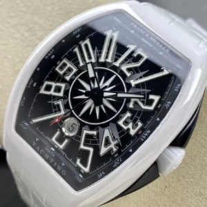 FRANCK MULLER V45 YACHTING REPLICA BLACK DIAL WATCH RUBBER STRAP 45MM 1 ĐỒNG HỒ FRANCK MULLER V45 YACHTING NAM MÁY CƠ REPLICA 11 45MM