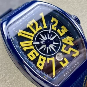 FRANCK MULLER V45 YACHTING REPLICA WATCH CERAMIC CASE YELLOW DIAL 45MM 2 ĐỒNG HỒ FRANCK MULLER V45 YACHTING REPLICA NAM VỎ GỐM CERAMIC 45MM