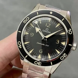OMEGA SEAMASTER 300 BLACK CLASSIC DIAL CRAFTED WATCH VSF 41MM 2 ĐỒNG HỒ OMEGA SEAMASTER 300 CỔ ĐIỂN MẶT ĐEN CHẾ TÁC VSF 41MM (1)