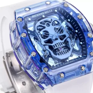 ĐỒNG HỒ RICHARD MILLE RM052 TOURBILLON CHẾ TÁC SAPPHIRE MÀU XANH REPLICA 11 ĐẦU LÂU NHÀ MÁY MS 42MM 2 ĐỒNG HỒ RICHARD MILLE RM052 TOURBILLON CHẾ TÁC SAPPHIRE MÀU XANH REPLICA 11 ĐẦU LÂU NHÀ MÁY MS 42MM