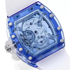 ĐỒNG HỒ RICHARD MILLE RM052 TOURBILLON CHẾ TÁC SAPPHIRE MÀU XANH REPLICA 11 ĐẦU LÂU NHÀ MÁY MS 42MM 7 ĐỒNG HỒ RICHARD MILLE RM052 TOURBILLON CHẾ TÁC SAPPHIRE MÀU XANH REPLICA 11 ĐẦU LÂU NHÀ MÁY MS 42MM