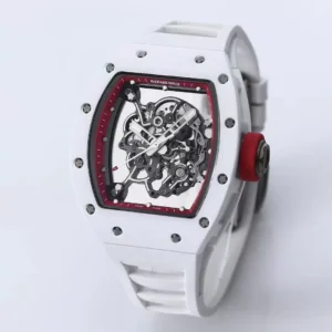 RICHARD MILLE RM055 CRAFTED WATCHES WHITE CERAMIC BBR FACTORY V3 45MM 1 ĐỒNG HỒ RICHARD MILLE RM055 CHẾ TÁC NAM NÚM MÀU ĐỎ REP 1:1 NHÀ MÁY BBR V3 45MM