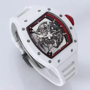 RICHARD MILLE RM055 CRAFTED WATCHES WHITE CERAMIC BBR FACTORY V3 45MM 3 ĐỒNG HỒ RICHARD MILLE RM055 CHẾ TÁC NAM NÚM MÀU ĐỎ REP 1:1 NHÀ MÁY BBR V3 45MM