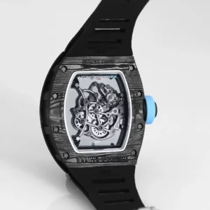 RICHARD MILLE RM 055 BEST COPY CARBON BLUE DIAL BBR FACTORY 45MM 5 ĐỒNG HỒ CHẾ TÁC RICHARD MILLE RM 055 NAM VỎ CARBON NHÀ MÁY BBR 45MM