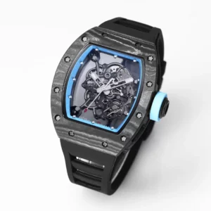 RICHARD MILLE RM 055 BEST COPY CARBON BLUE DIAL BBR FACTORY 45MM 2 ĐỒNG HỒ CHẾ TÁC RICHARD MILLE RM 055 NAM VỎ CARBON NHÀ MÁY BBR 45MM