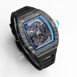 RICHARD MILLE RM 055 BEST COPY CARBON BLUE DIAL BBR FACTORY 45MM 1 ĐỒNG HỒ CHẾ TÁC RICHARD MILLE RM 055 NAM VỎ CARBON NHÀ MÁY BBR 45MM