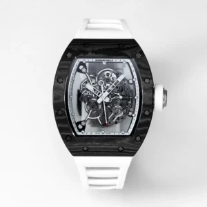 RICHARD MILLE RM055 BEST COPIES WHITE RUBBER STRAP BBR V3 45MM 1 ĐỒNG HỒ CHẾ TÁC RICHARD MILLE RM055 NAM DÂY CAO SU TRẮNG NHÀ MÁY BBR V3 45MM