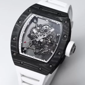 RICHARD MILLE RM055 BEST COPIES WHITE RUBBER STRAP BBR V3 45MM 3 ĐỒNG HỒ CHẾ TÁC RICHARD MILLE RM055 NAM DÂY CAO SU TRẮNG NHÀ MÁY BBR V3 45MM