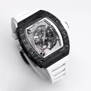 RICHARD MILLE RM055 BEST COPIES WHITE RUBBER STRAP BBR V3 45MM 2 ĐỒNG HỒ CHẾ TÁC RICHARD MILLE RM055 NAM DÂY CAO SU TRẮNG NHÀ MÁY BBR V3 45MM