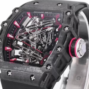RICHARD MILLE CRAFTED RM38-02 TOURBILLON WATCHES BLACK RM FACTORY 41X50MM 3 ĐỒNG HỒ CHẾ TÁC RICHARD MILLE RM38-02 TOURBILLON NAM DÂY CAO SU NHÀ MÁY RM 41X50MM