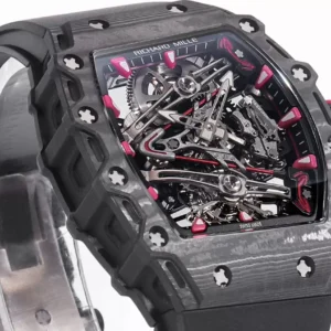 RICHARD MILLE CRAFTED RM38-02 TOURBILLON WATCHES BLACK RM FACTORY 41X50MM 2 ĐỒNG HỒ CHẾ TÁC RICHARD MILLE RM38-02 TOURBILLON NAM DÂY CAO SU NHÀ MÁY RM 41X50MM