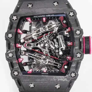 RICHARD MILLE CRAFTED RM38-02 TOURBILLON WATCHES BLACK RM FACTORY 41X50MM 1 ĐỒNG HỒ CHẾ TÁC RICHARD MILLE RM38-02 TOURBILLON NAM DÂY CAO SU NHÀ MÁY RM 41X50MM