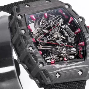 RICHARD MILLE RM38-02 BEST COPY TOURBILLON CARBON RM FACTORY 41X50MM 4 ĐỒNG HỒ RICHARD MILLE RM38-02 CHẾ TÁC TOURBILLON MÀU ĐEN NHÀ MÁY RM 41X50MM
