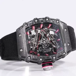 RICHARD MILLE RM38-02 BEST COPY TOURBILLON CARBON RM FACTORY 41X50MM 5 ĐỒNG HỒ RICHARD MILLE RM38-02 CHẾ TÁC TOURBILLON MÀU ĐEN NHÀ MÁY RM 41X50MM