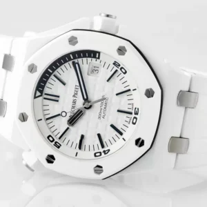 AUDEMARS PIGUET ROYAL OAK OFFSHORE CRAFTED WATCH CERAMIC ZF 41MM 4 ĐỒNG HỒ AUDEMARS PIGUET ROYAL OAK OFFSHORE CHẾ TÁC GỐM CERAMIC NAM MÀU TRẮNG NHÀ MÁY Z 41MM