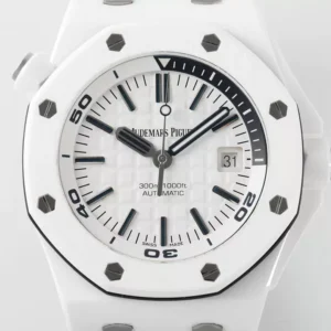 AUDEMARS PIGUET ROYAL OAK OFFSHORE CRAFTED WATCH CERAMIC ZF 41MM 1 ĐỒNG HỒ AUDEMARS PIGUET ROYAL OAK OFFSHORE CHẾ TÁC GỐM CERAMIC NAM MÀU TRẮNG NHÀ MÁY Z 41MM