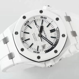 AUDEMARS PIGUET ROYAL OAK OFFSHORE CRAFTED WATCH CERAMIC ZF 41MM 2 ĐỒNG HỒ AUDEMARS PIGUET ROYAL OAK OFFSHORE CHẾ TÁC GỐM CERAMIC NAM MÀU TRẮNG NHÀ MÁY Z 41MM