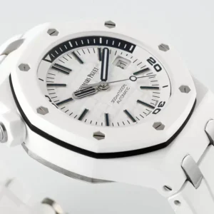 AUDEMARS PIGUET ROYAL OAK OFFSHORE CRAFTED WATCH CERAMIC ZF 41MM 6 ĐỒNG HỒ AUDEMARS PIGUET ROYAL OAK OFFSHORE CHẾ TÁC GỐM CERAMIC NAM MÀU TRẮNG NHÀ MÁY Z 41MM