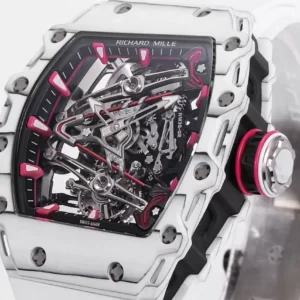 RICHARD MILLE RM38-02 BEST COPIES WATCHES CUSTOM WHITE CARBON CASE RUBBER STRAP RM FACTORY 41X50MM 3 ĐỒNG HỒ CHẾ TÁC RICHARD MILLE RM38-02 NAM VỎ CARBON MÀU TRẮNG RM FACTORY 41X50MM