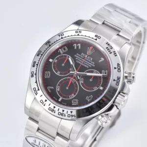 ROLEX COSMOGRAPH DAYTONA REPLICA WATCH RED NEEDLE DIAL CLEAN 40MM 1 ĐỒNG HỒ CHẾ TÁC ROLEX COSMOGRAPH DAYTONA NAM DÂY KIM LOẠI CLEAN FACTORY 40MM