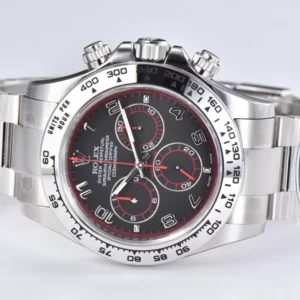 ROLEX COSMOGRAPH DAYTONA REPLICA WATCH RED NEEDLE DIAL CLEAN 40MM 3 ĐỒNG HỒ CHẾ TÁC ROLEX COSMOGRAPH DAYTONA NAM DÂY KIM LOẠI CLEAN FACTORY 40MM