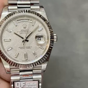 ROLEX DAY-DATE 228239 REPLICA WATCH GREY METEORITE DIAL QF 40MM 2 ĐỒNG HỒ CHẾ TÁC ROLEX DAY-DATE 228239 NAM MẶT SỐ THIÊN THẠCH NHÀ MÁY Q 40MM