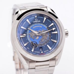 ĐỒNG HỒ OMEGA SEAMASTER AQUA TERRA WORLDTIMER CHẾ TÁC DÂY KIM LOẠI NHÀ MÁY VS 43MM 2 ĐỒNG HỒ OMEGA SEAMASTER AQUA TERRA WORLDTIMER CHẾ TÁC DÂY KIM LOẠI NHÀ MÁY VS 43MM