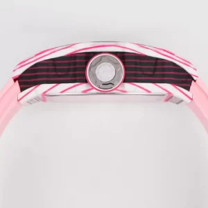 RICHARD MILLE RM38-02 TOURBILLON CRAFTED CARBON WATCH RM FACTORY 41X50MM 6 ĐỒNG HỒ RICHARD MILLE NAM RM38-02 TOURBILLON CHẾ TÁC VỎ CARBON DÂY CAO SU MÀU HỒNG RM FACTORY 41X50MM