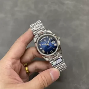 ROLEX DAY-DATE 228239 REPLICA 1:1 WATCH OMBRE BLUE QF 40MM 4 ĐỒNG HỒ ROLEX CHẾ TÁC DAY-DATE 228239 NAM CỌC SỐ LA MÃ REP 11 NHÀ MÁY Q 40MM