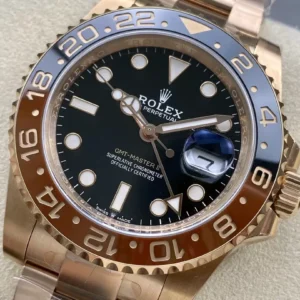 ROLEX REPLICA WATCHES GMT-MASTER ll 126715CHNR ROOT BEER CLEAN 40MM 3 ĐỒNG HỒ ROLEX CHẾ TÁC GMT-MASTER ll 126715CHNR ROOT BEER NAM ROSE GOLD NHÀ MÁY CLEAN 40MM