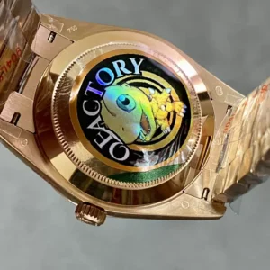 ROLEX DAY-DATE 228235 METEORITE DIAL REPLICA 11 WATCH Q FACTORY 40MM 7 ĐỒNG HỒ ROLEX DAY-DATE 228235 CHẾ TÁC MẶT SỐ NHAM THẠCH NAM VÀNG HỒNG NHÀ MÁY Q 40MM