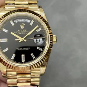 ROLEX DAY-DATE 228238 REPLICA WATCH BLACK DIAL 185GRAM 40MM 1 ĐỒNG HỒ ROLEX DAY-DATE 228238 NAM MẶT ĐEN CHẾ TÁC 185GRAM REPLICA 11 CAO CẤP 40MM