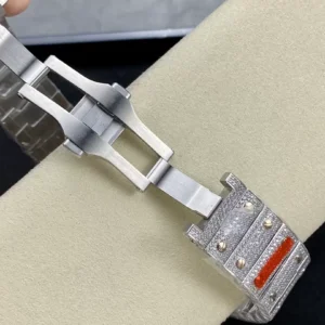 CARTIER SANTOS DEMI ROSE GOLD REPLICA WATCH RAINBOW NUMBER AMG 40MM 8 ĐỒNG HỒ CARTIER SANTOS DEMI ROSE GOLD REPLICA 11 ĐÍNH FULL ĐÁ SWAROVSKI AMG 40MM