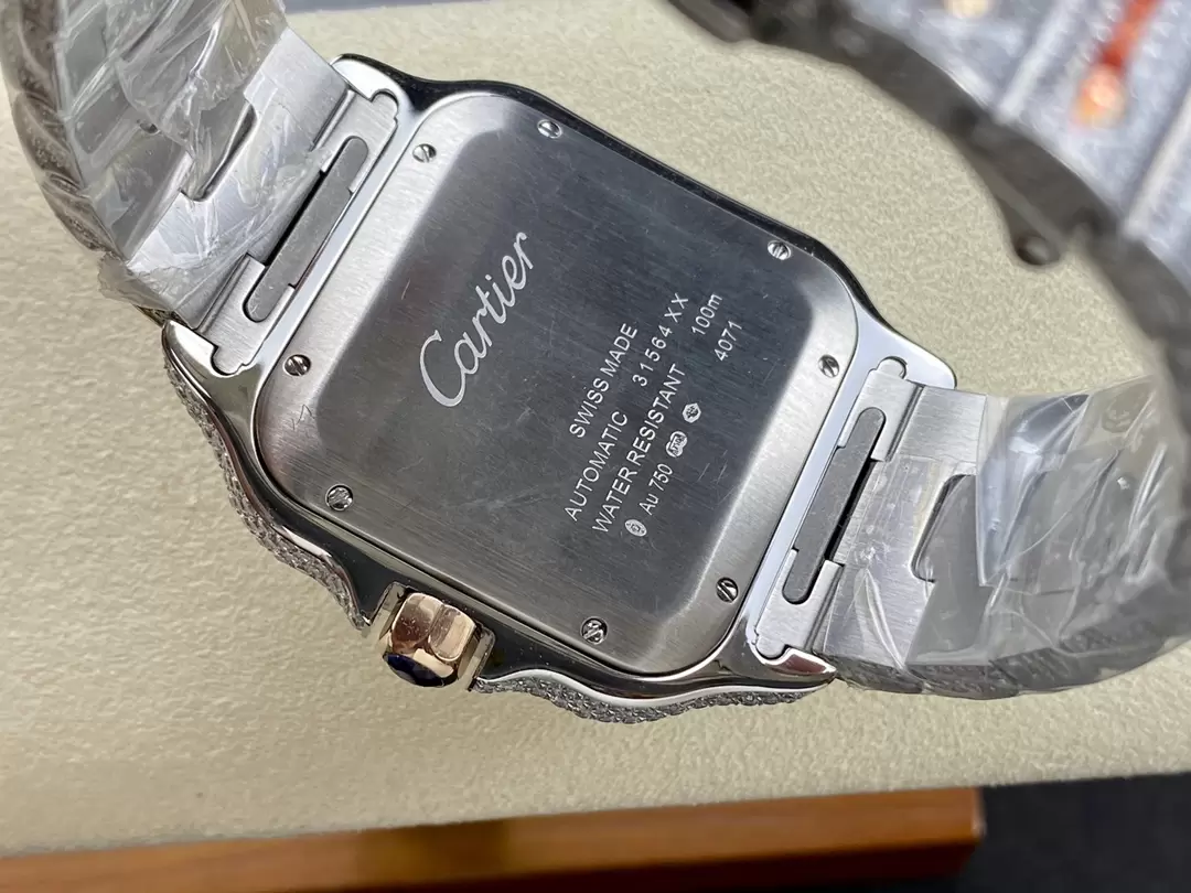 ĐỒNG HỒ CARTIER SANTOS REP 11 ROSE GOLD CỌC SỐ LA MÃ NHÀ MÁY AMG 40MM (4) ĐỒNG HỒ CARTIER SANTOS REP 11 ROSE GOLD CỌC SỐ LA MÃ NHÀ MÁY AMG 40MM